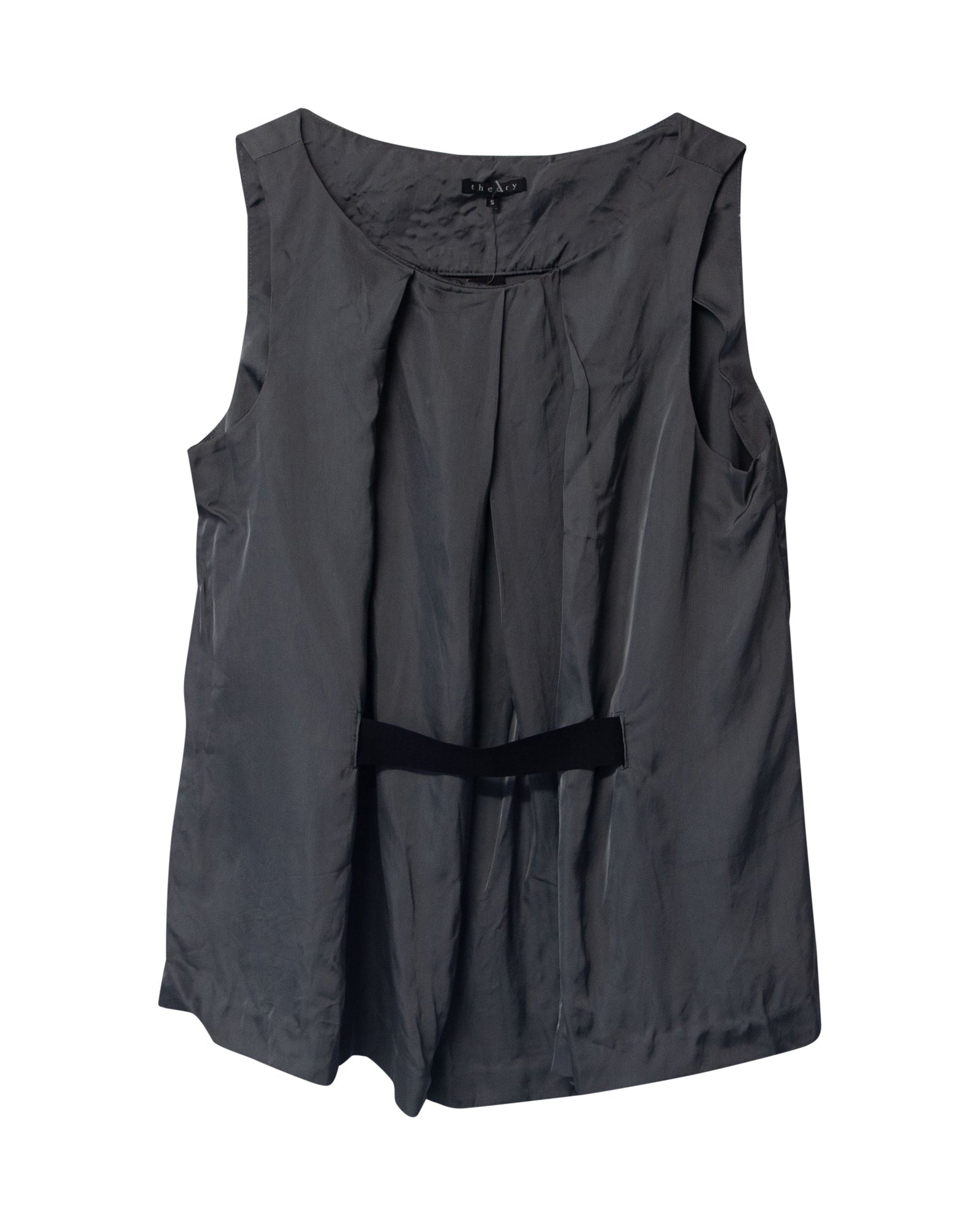 Blusa sin mangas color gris