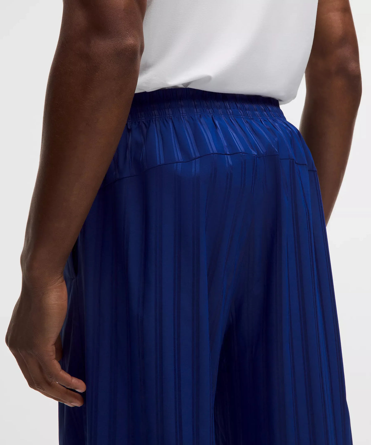 Pantalón de satén a rayas