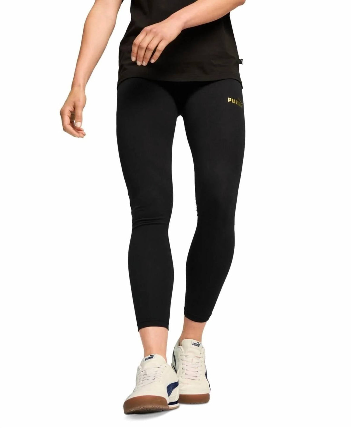 Leggings de mujer color negro y dorado