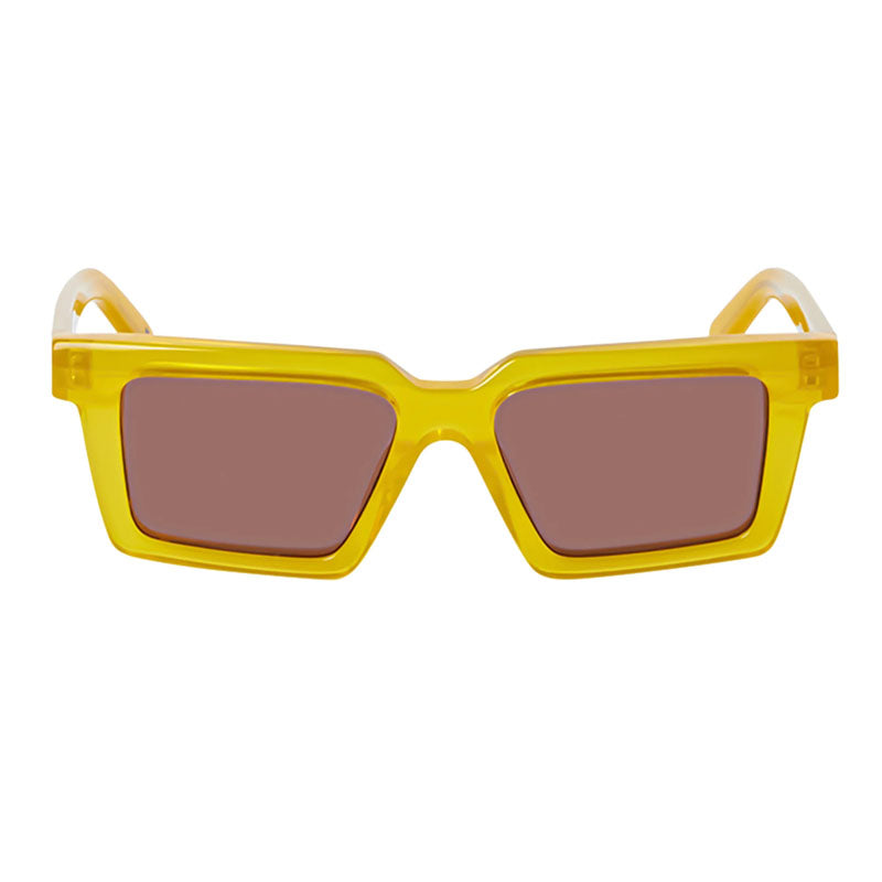 Gafas color café y amarillo
