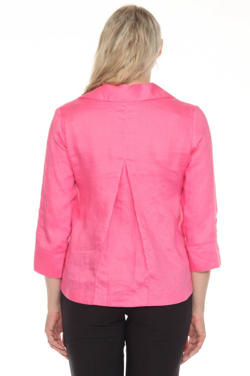 Top de lino con cuello en V