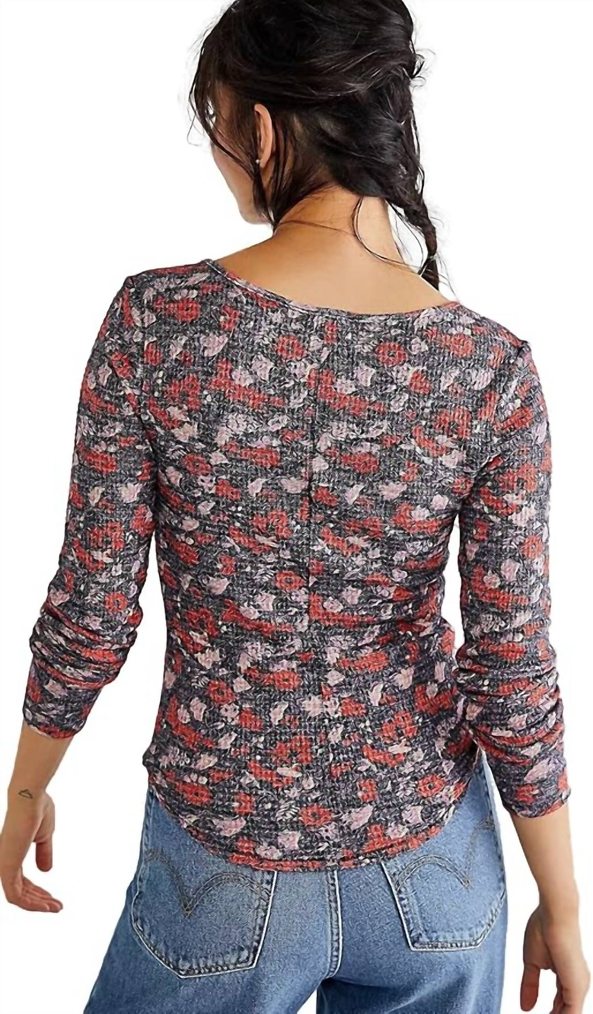 Top con estampado color negro