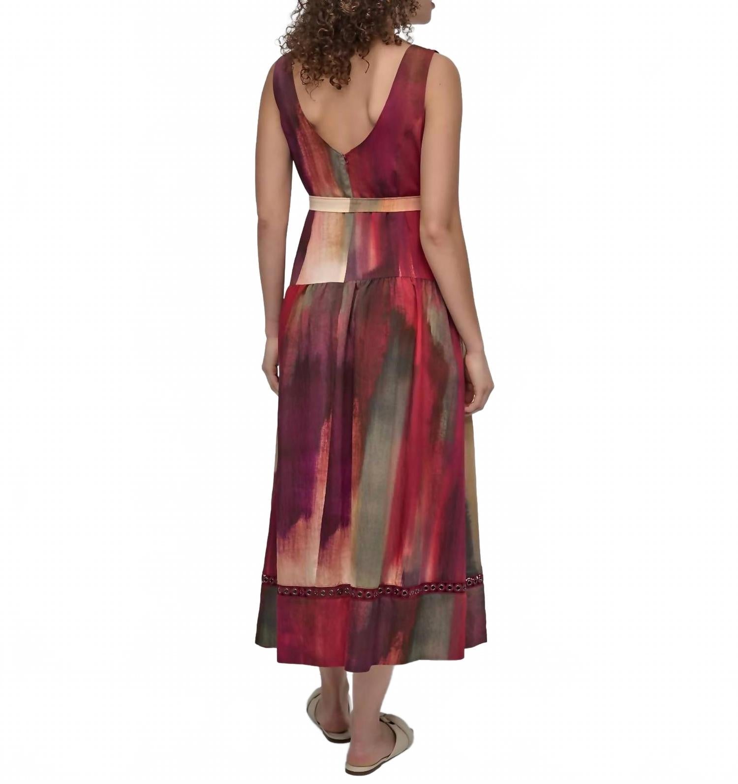 Vestido midi color rojo