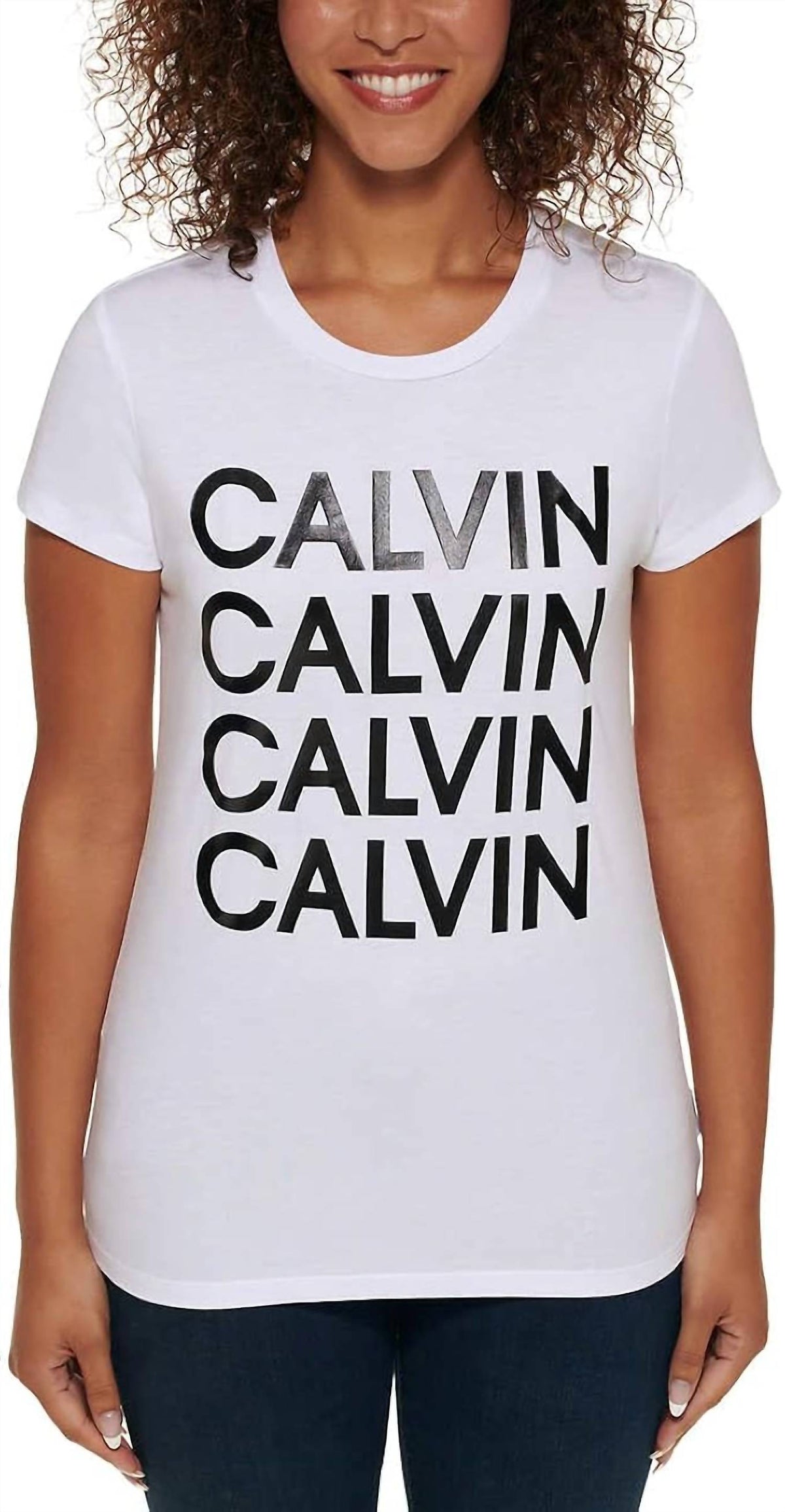 Camiseta con cuello en V color blanco