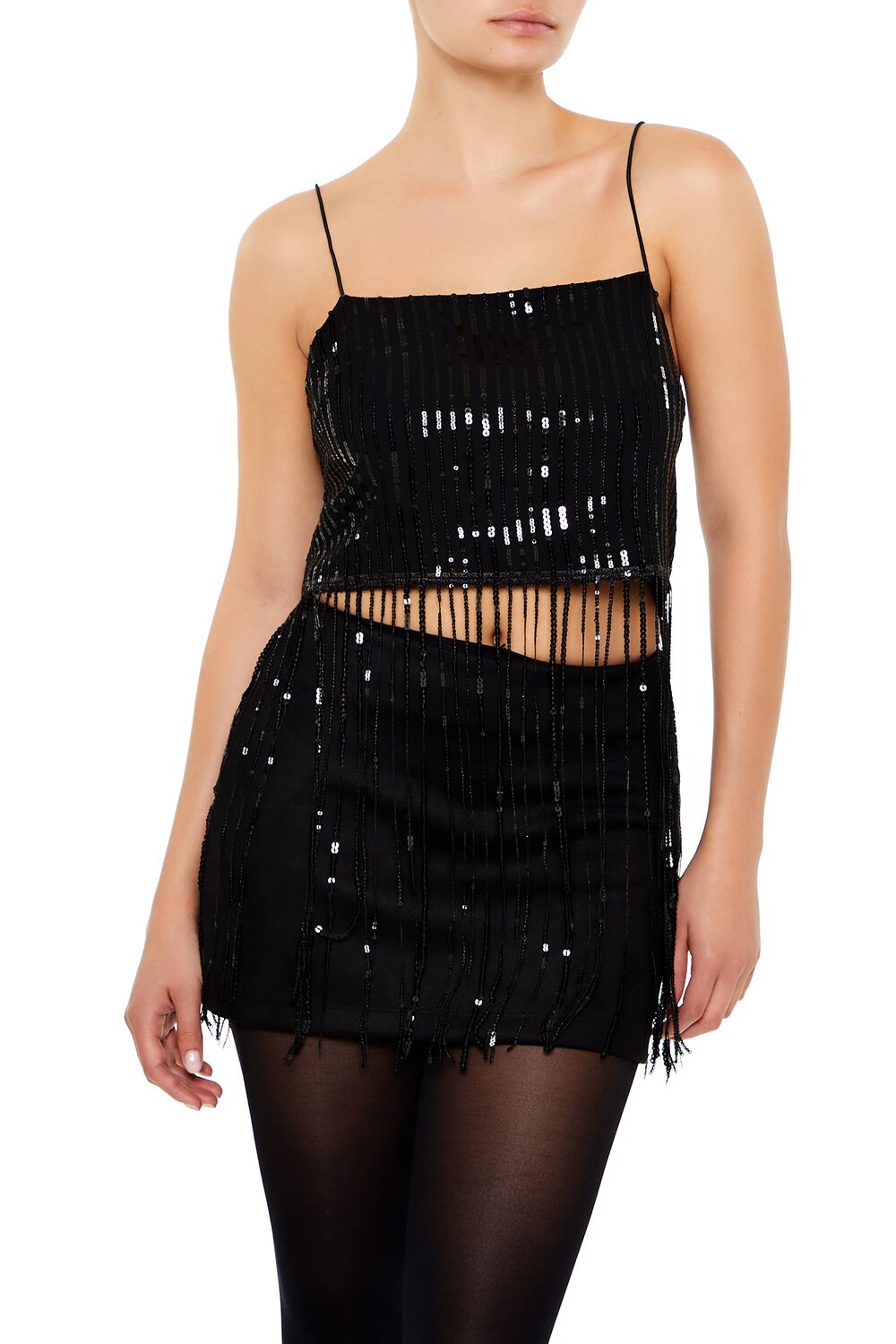 Camiseta sin mangas con lentejuelas