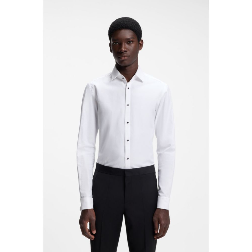 Camisa de algodón de corte ajustado