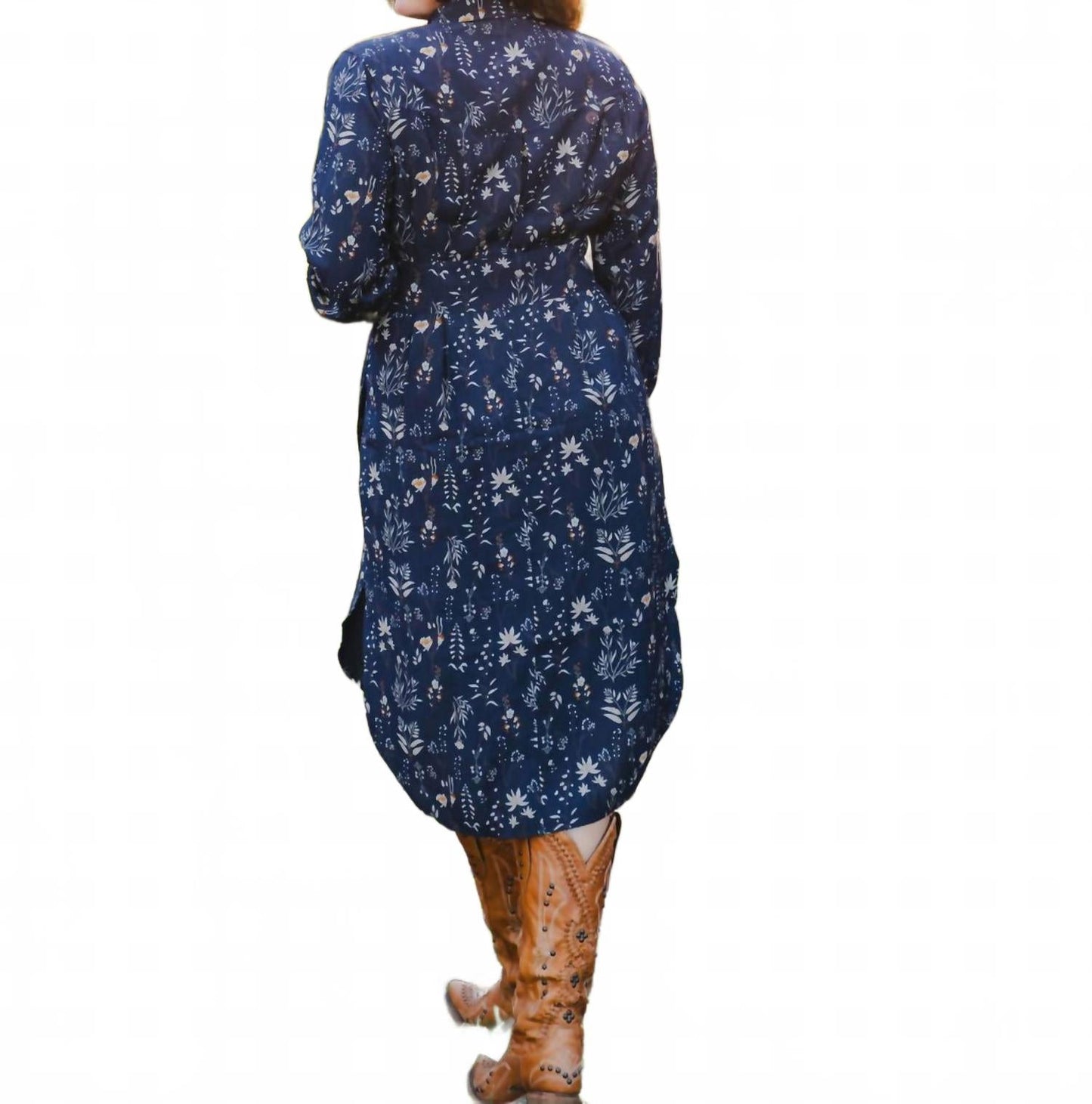 Vestido midi color azul