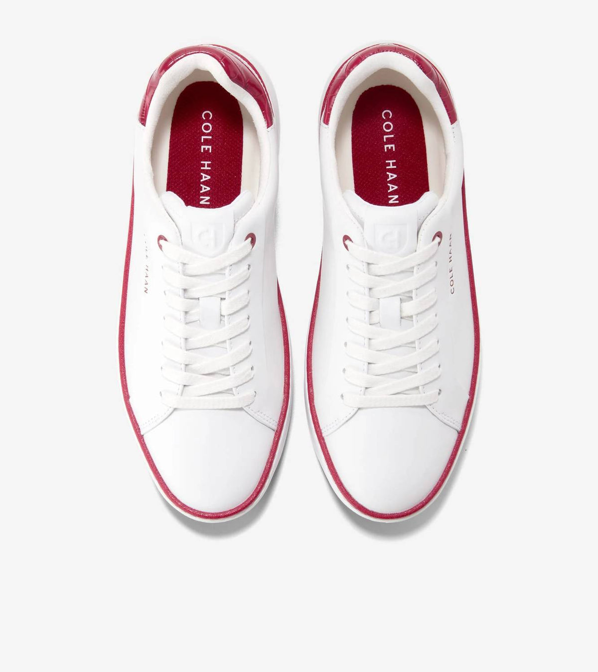 Tenis de mujer color blanco y rojo
