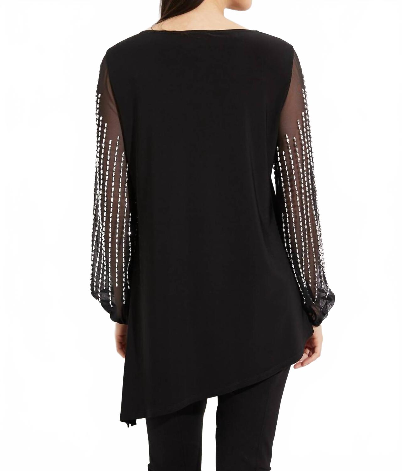 Top de corte amplio color negro