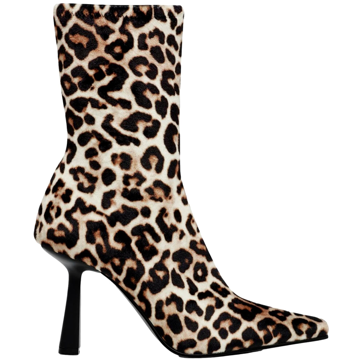 Botines de mujer de terciopelo con estampado animal