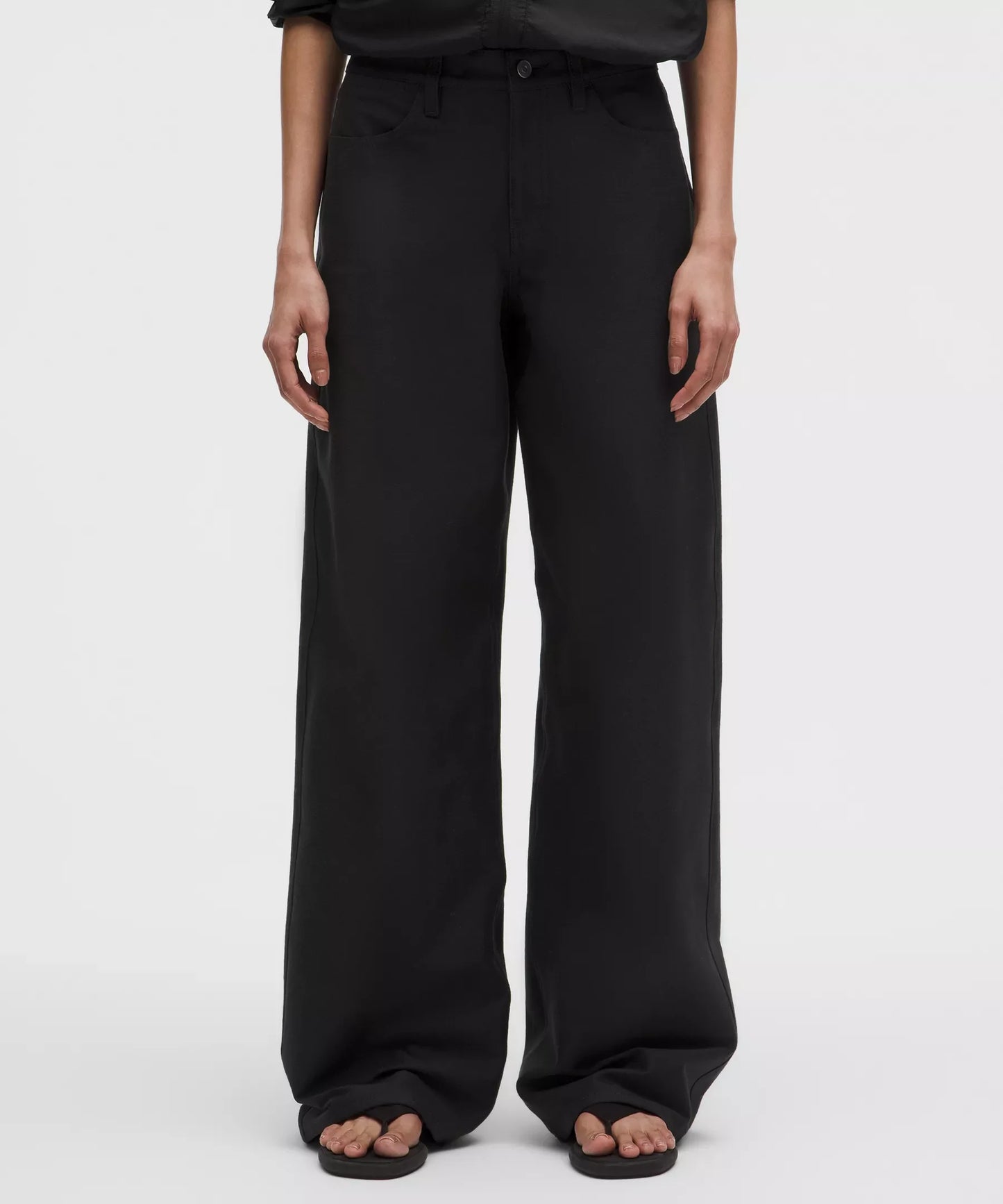 Pantalón de pierna ancha de tiro bajo