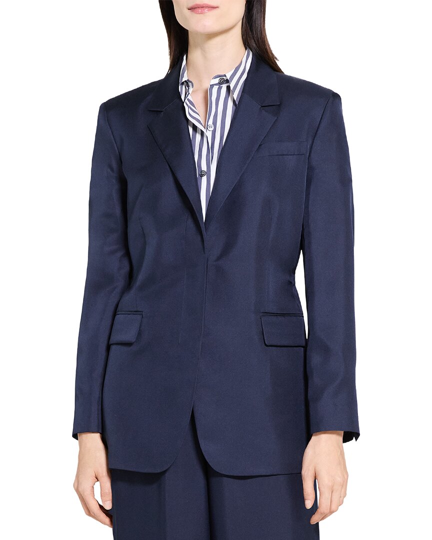 Blazer de seda de corte amplio