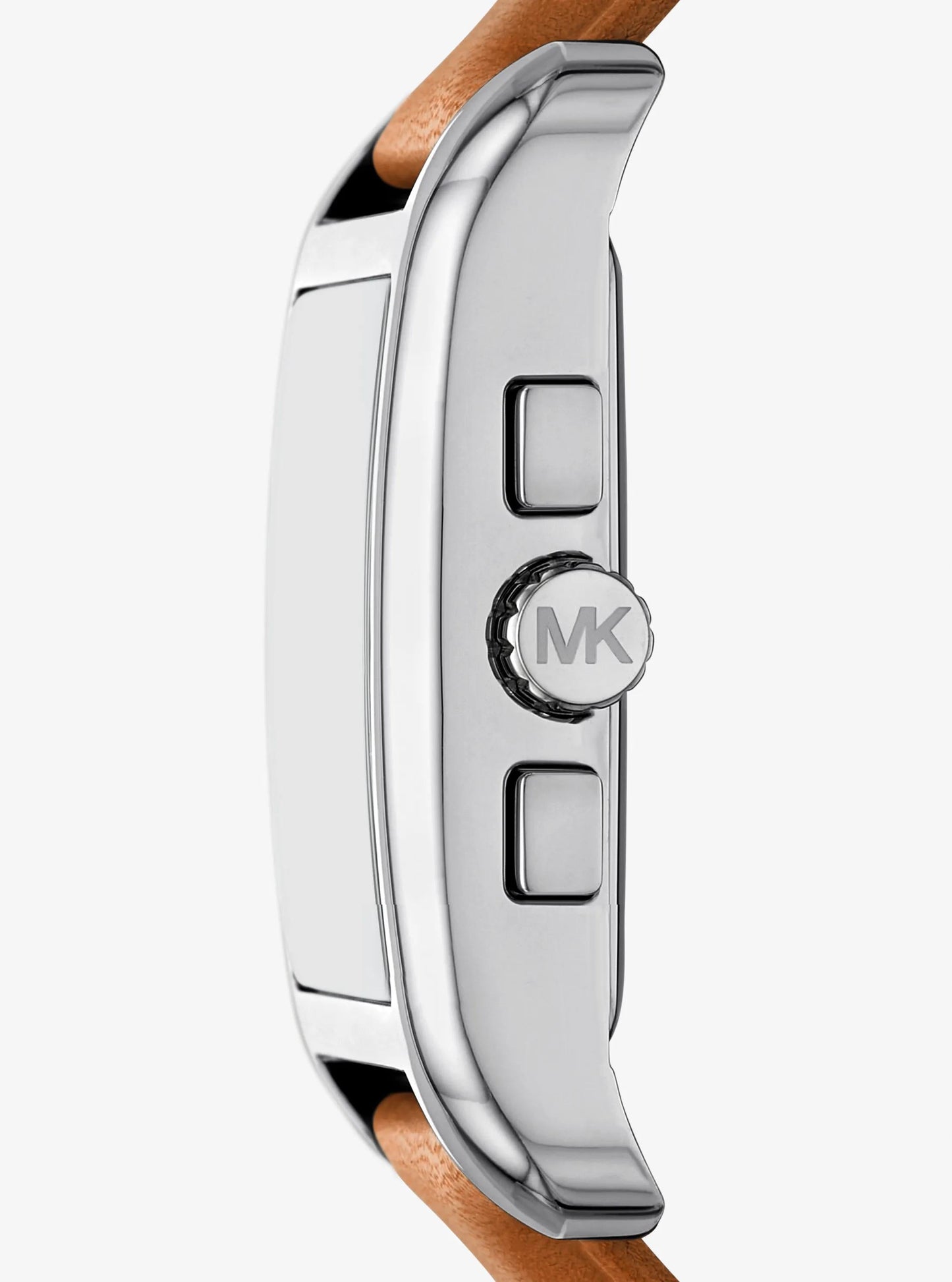 Reloj de cuero color plateado