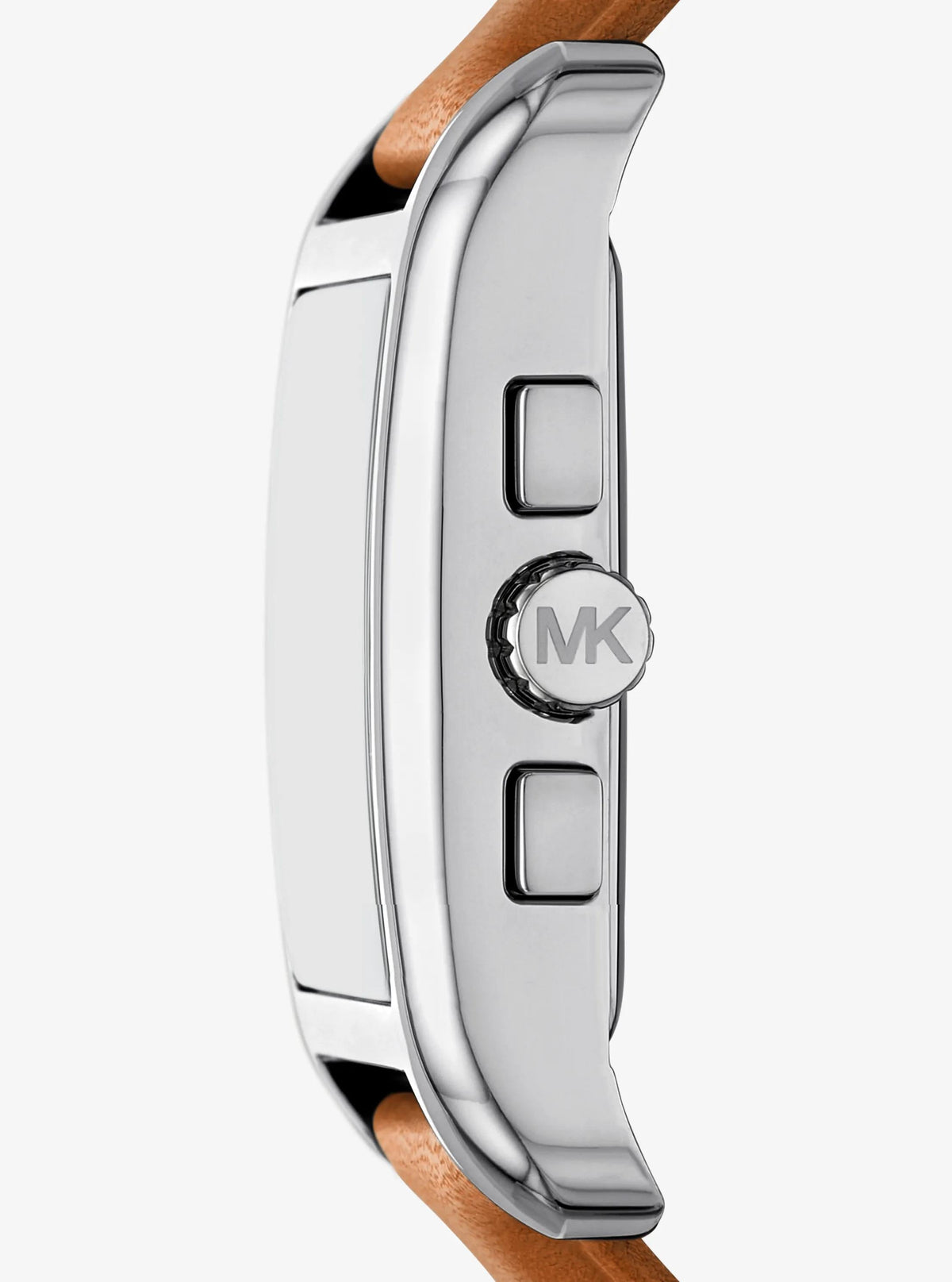 Reloj de cuero color plateado