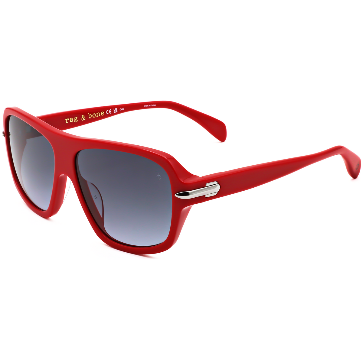 Gafas de sol unisex 57 mm color rojo