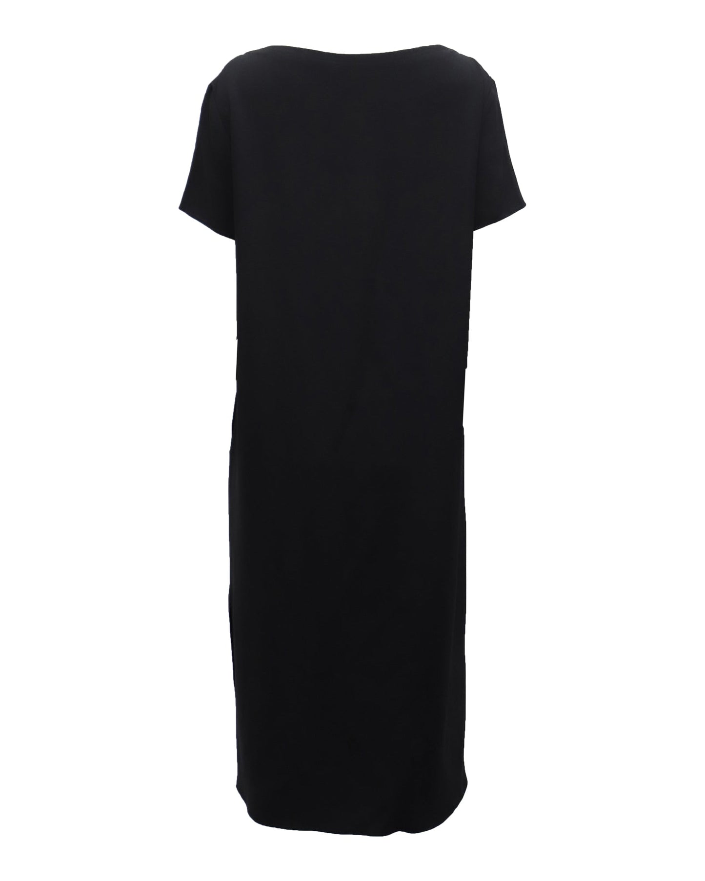 Vestido de acetato midi color negro