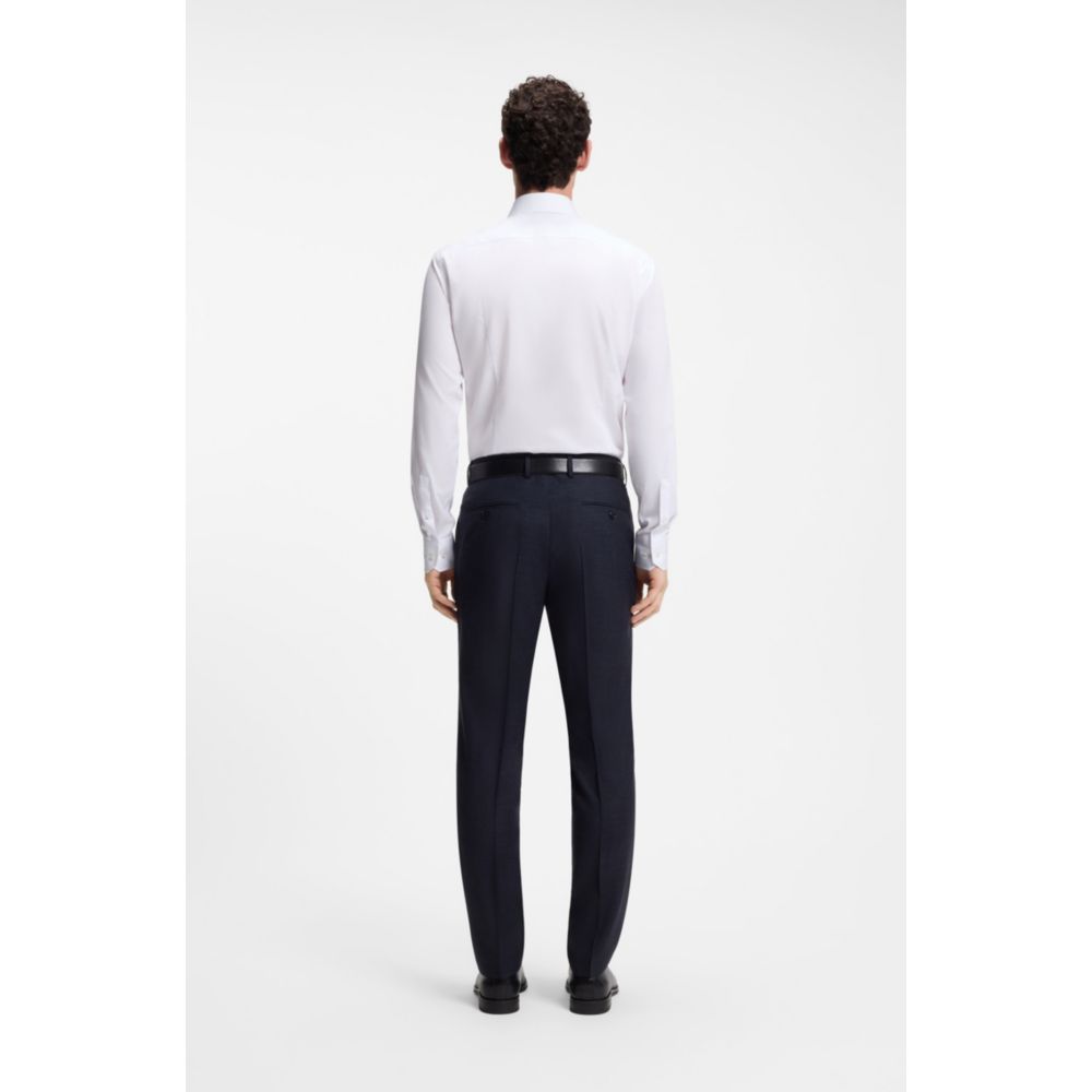 Camisa de mezcla de algodón de corte ajustado