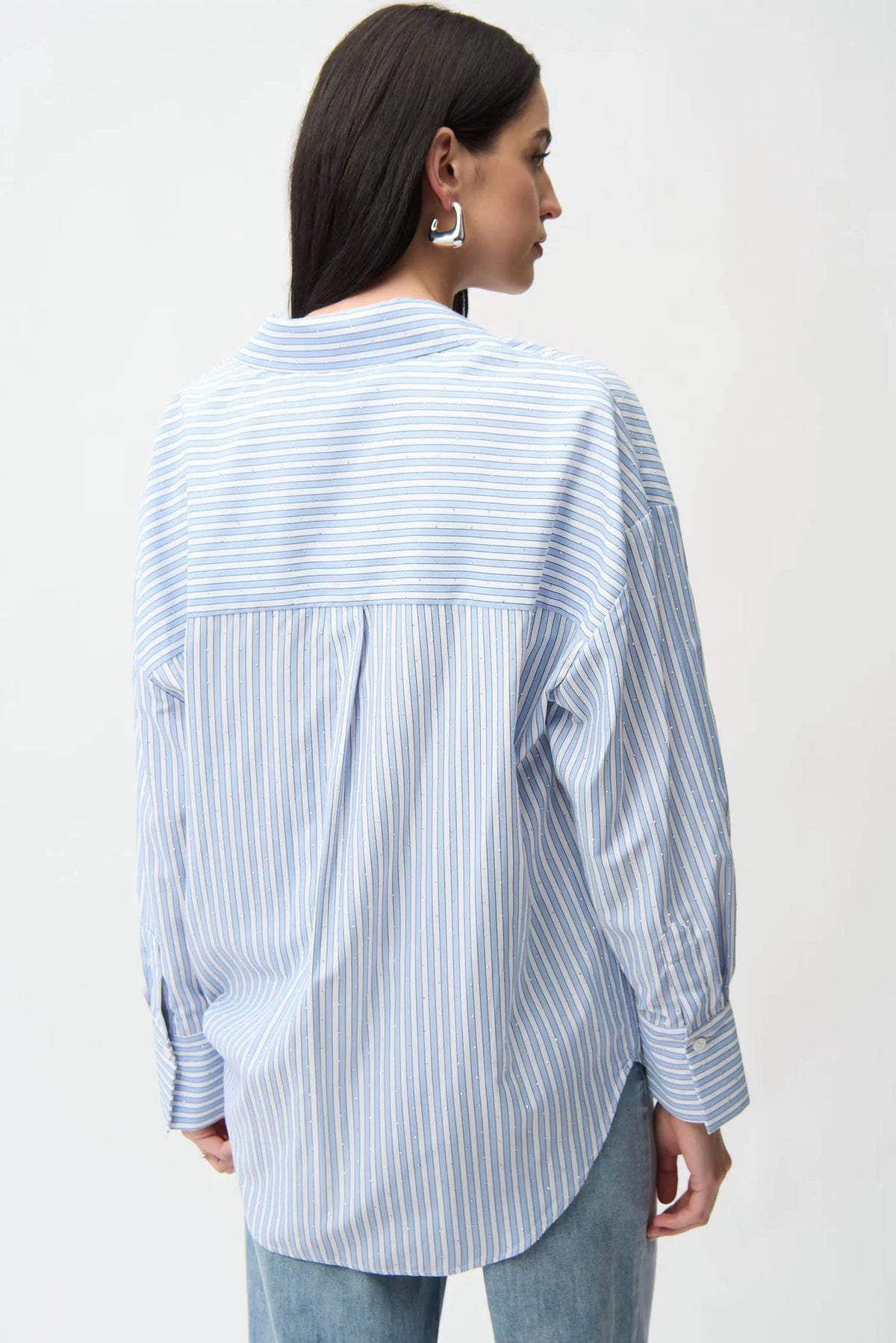 Blusa a rayas color azul