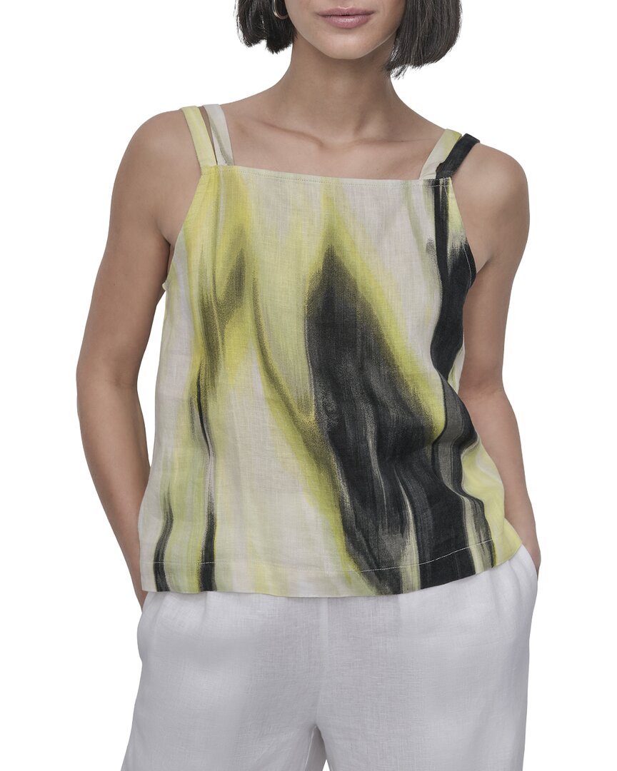 Top de lino con estampado