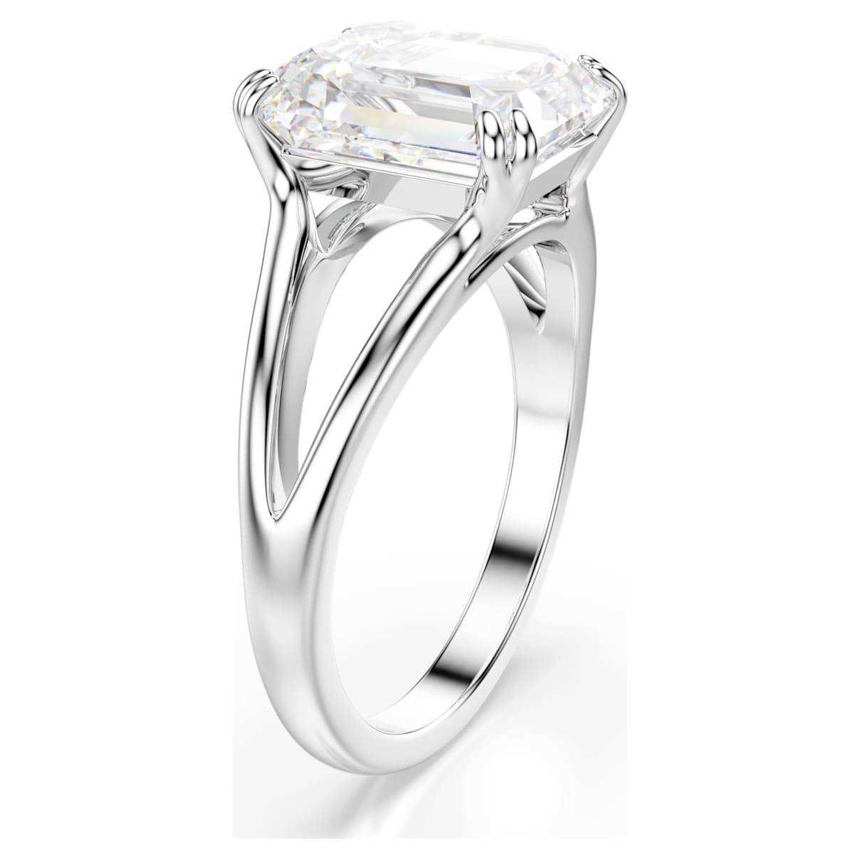 Anillo color blanco y plateado
