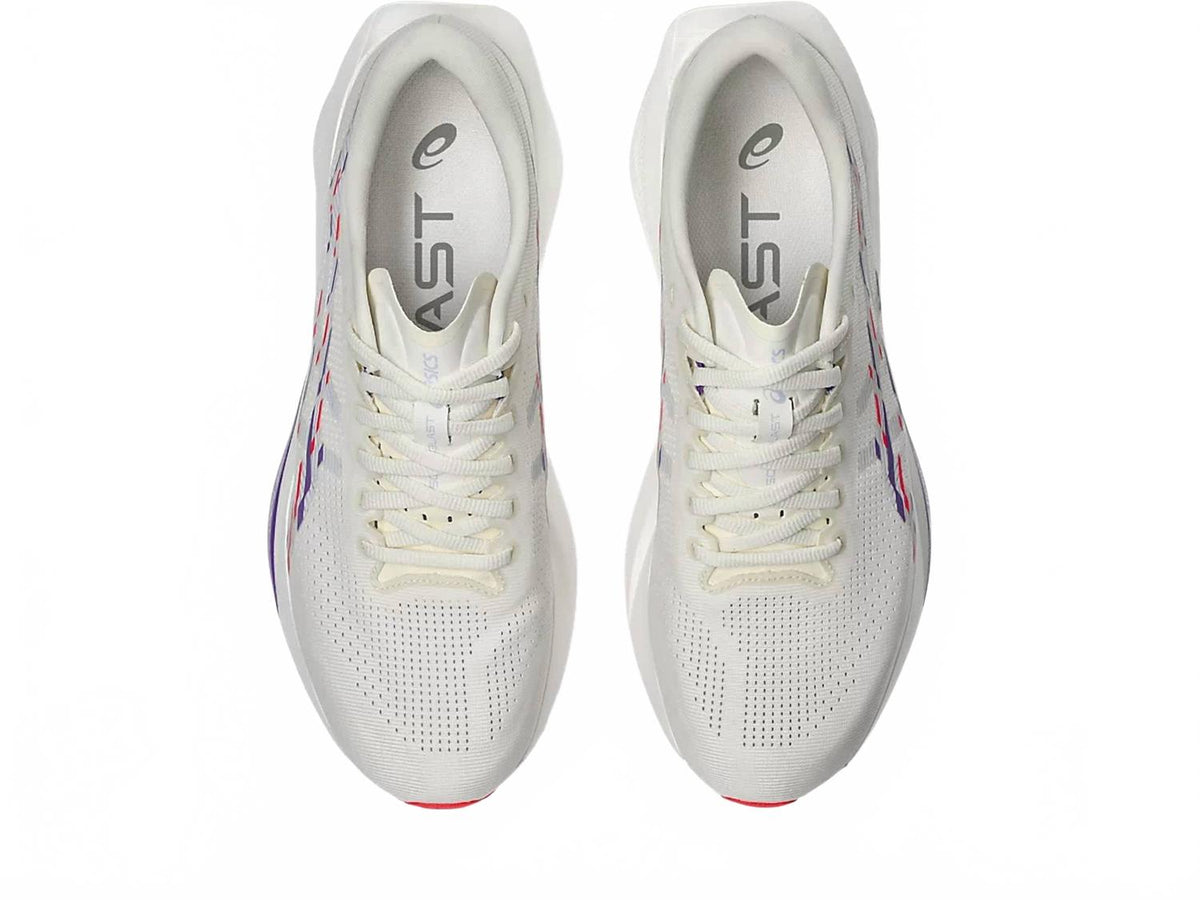 Tenis para correr de hombre color azul y crema