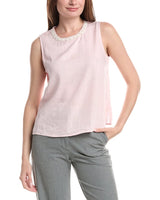 Vince Camuto Sin Mangas Cuello Redondo Mezcla de Lino