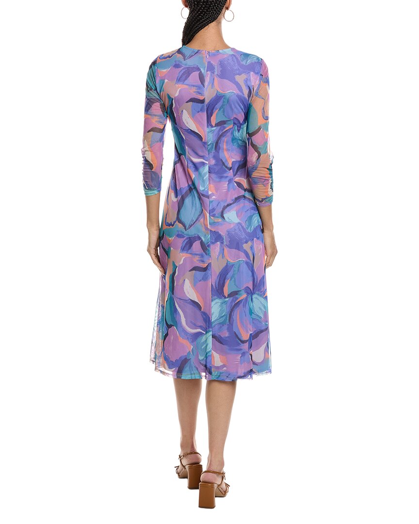 Vestido midi de manga larga con estampado