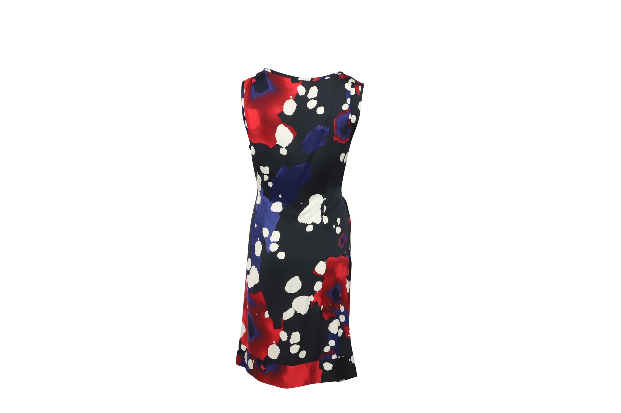 Vestido de seda con estampado multicolor