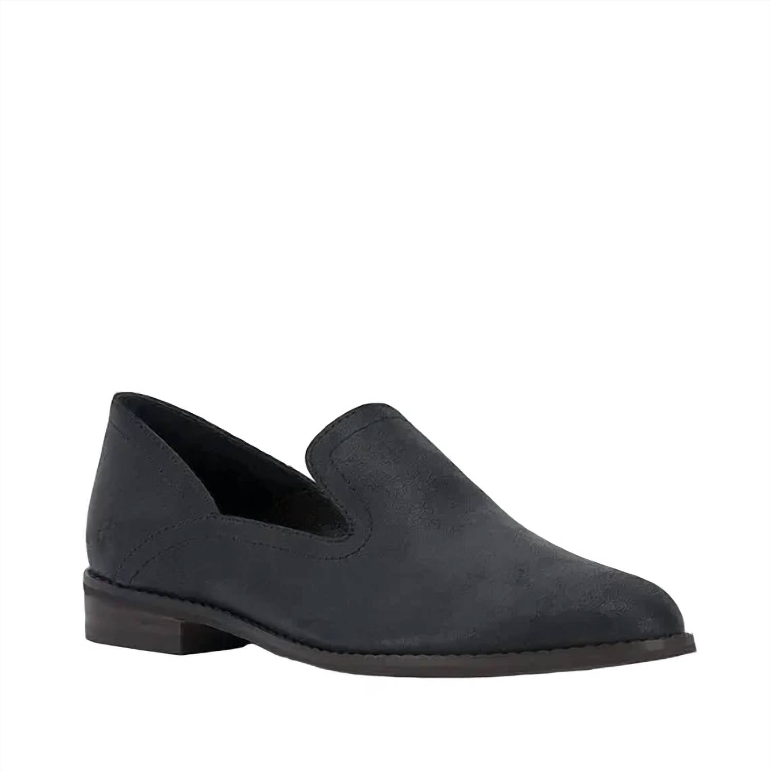 Zapatos planos de mujer de cuero color negro