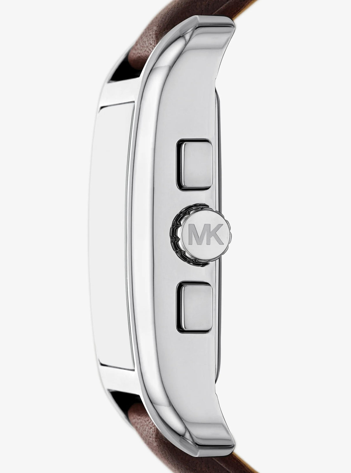 Reloj de cuero color plateado