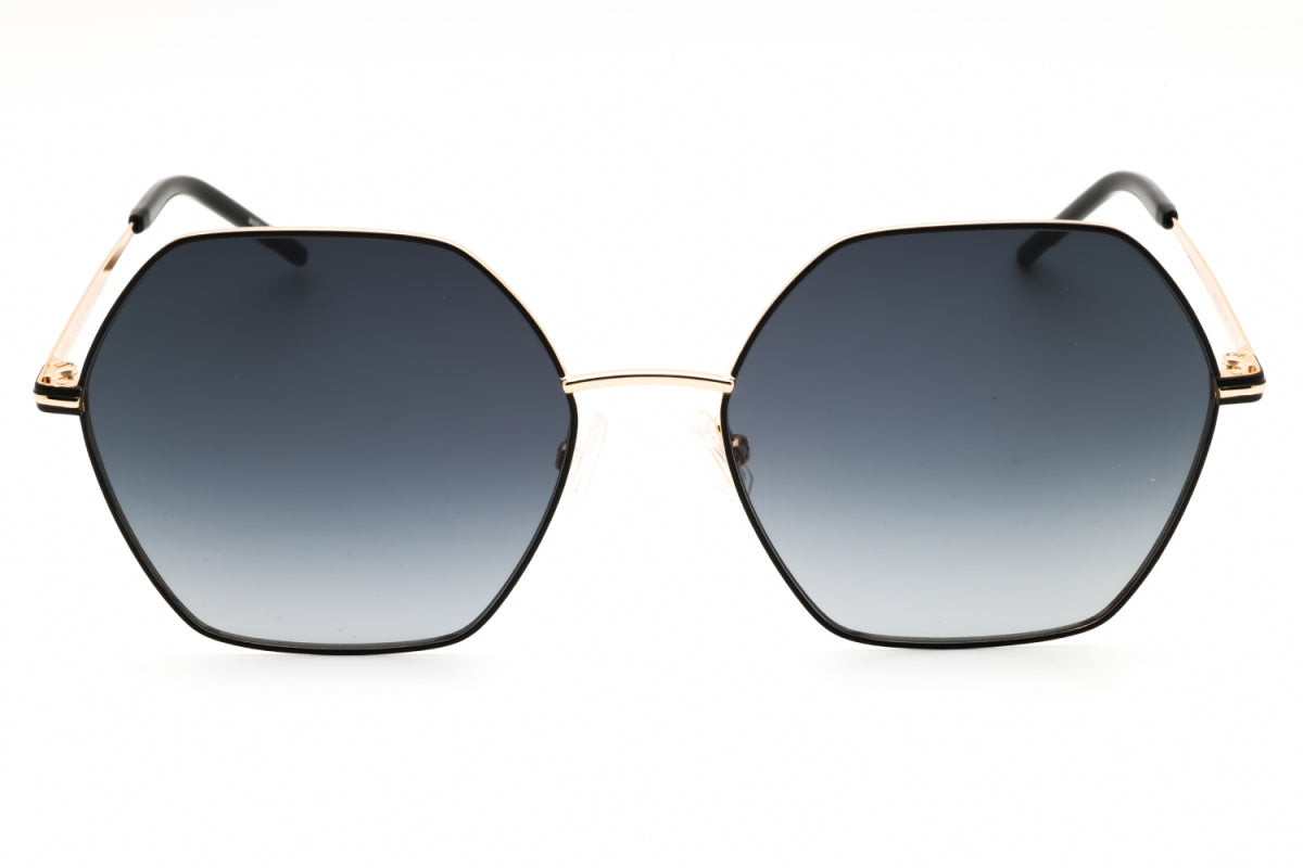 Gafas color gris oscuro y negro y dorado