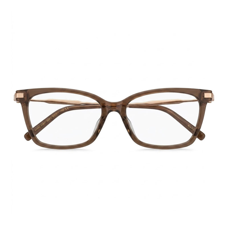 Gafas 53 mm color café y dorado