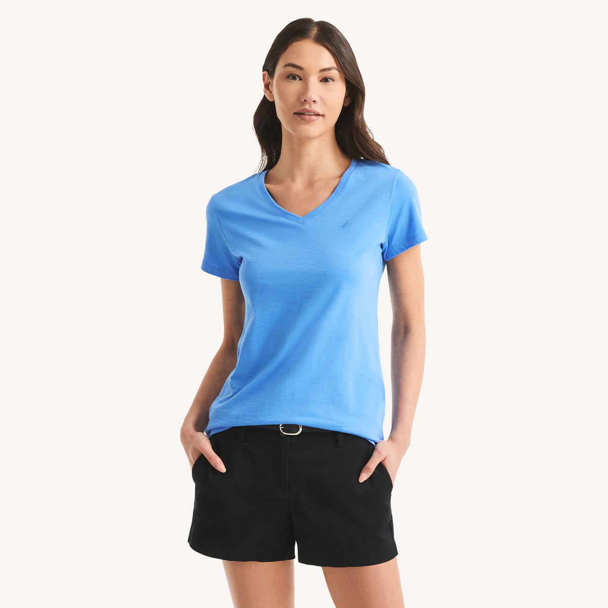 Camiseta con cuello en V