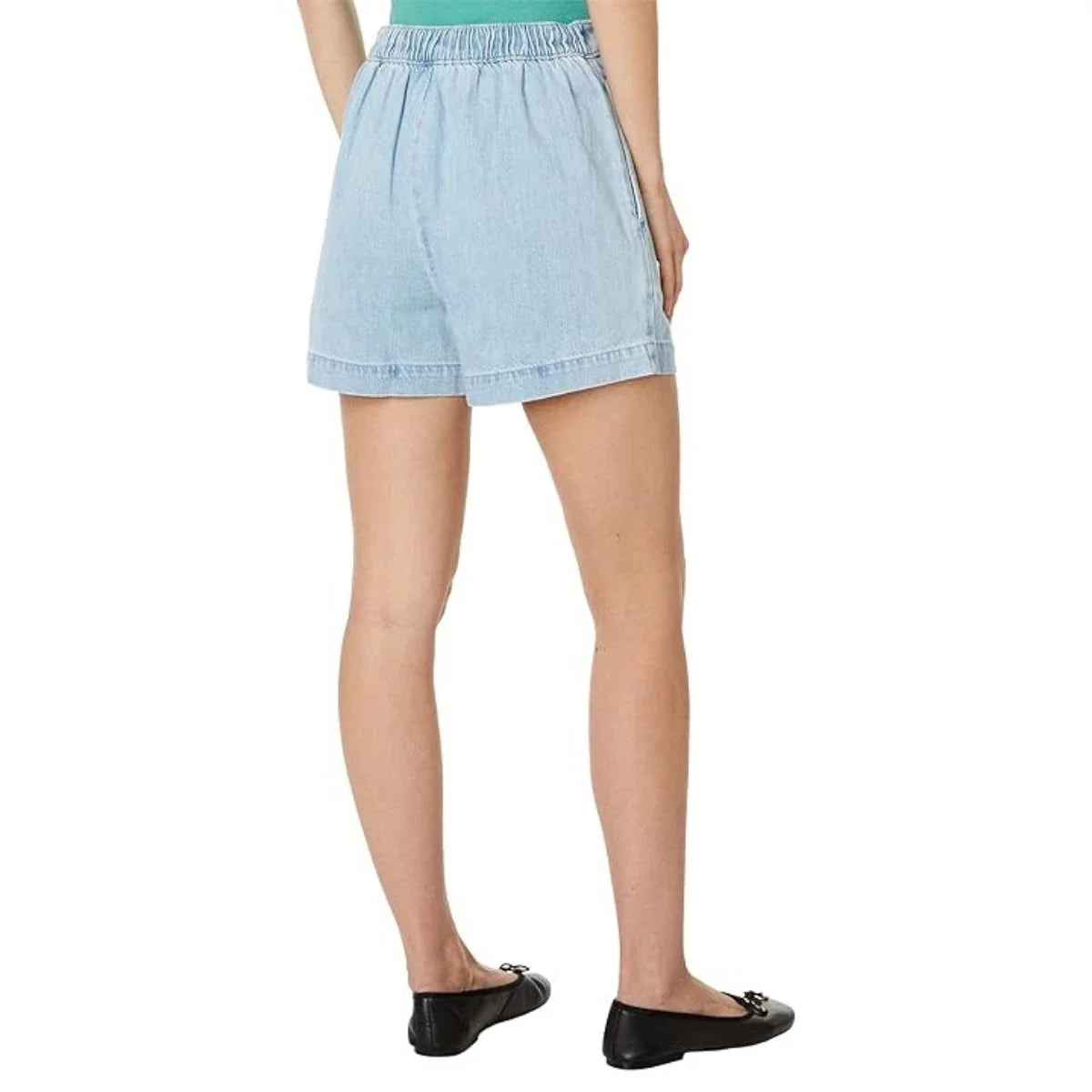 Short de mujer de algodón color azul