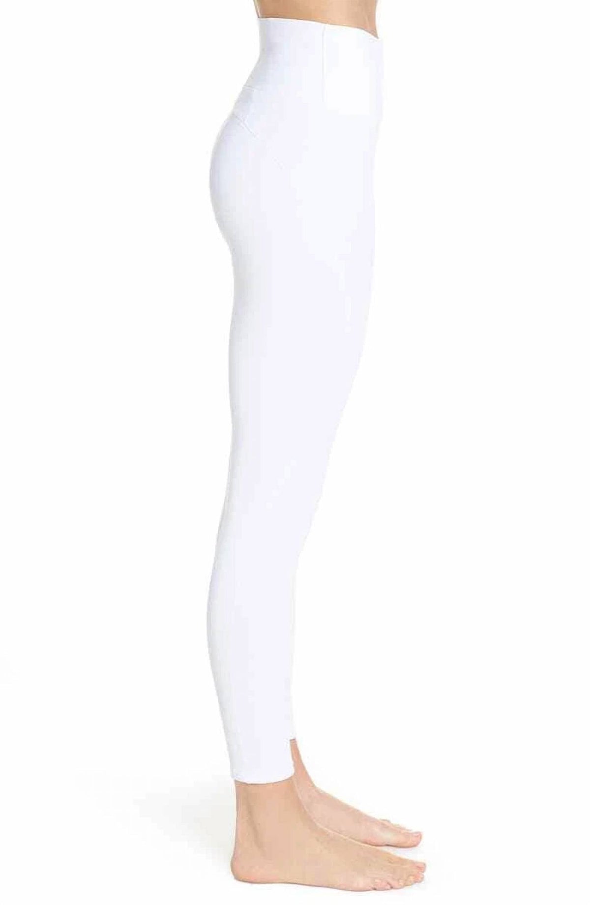 Leggings de tiro alto color blanco