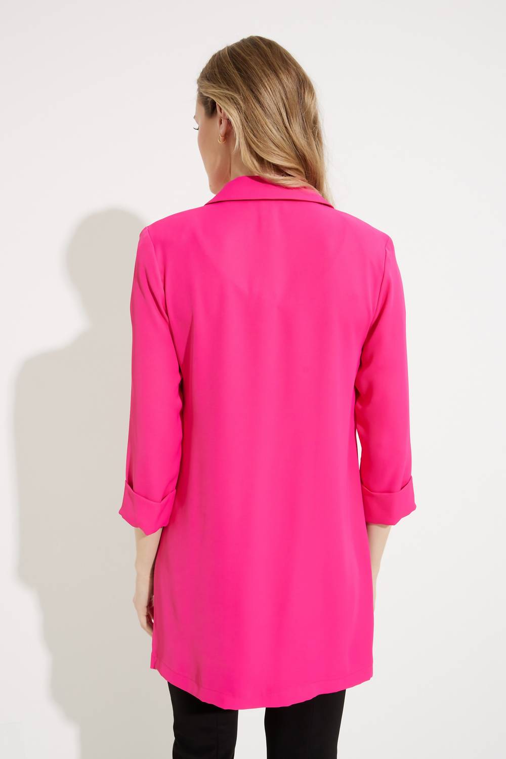 Blazer de corte amplio color rosado