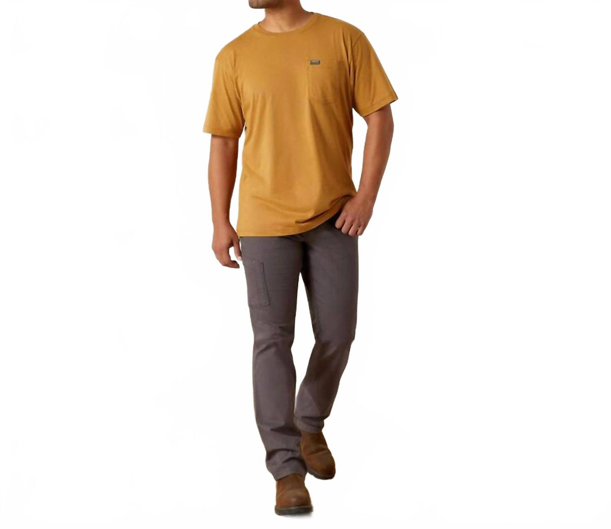 Camiseta de algodón color caqui