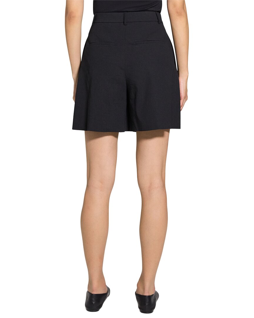 Short de mezcla de lino con pliegues