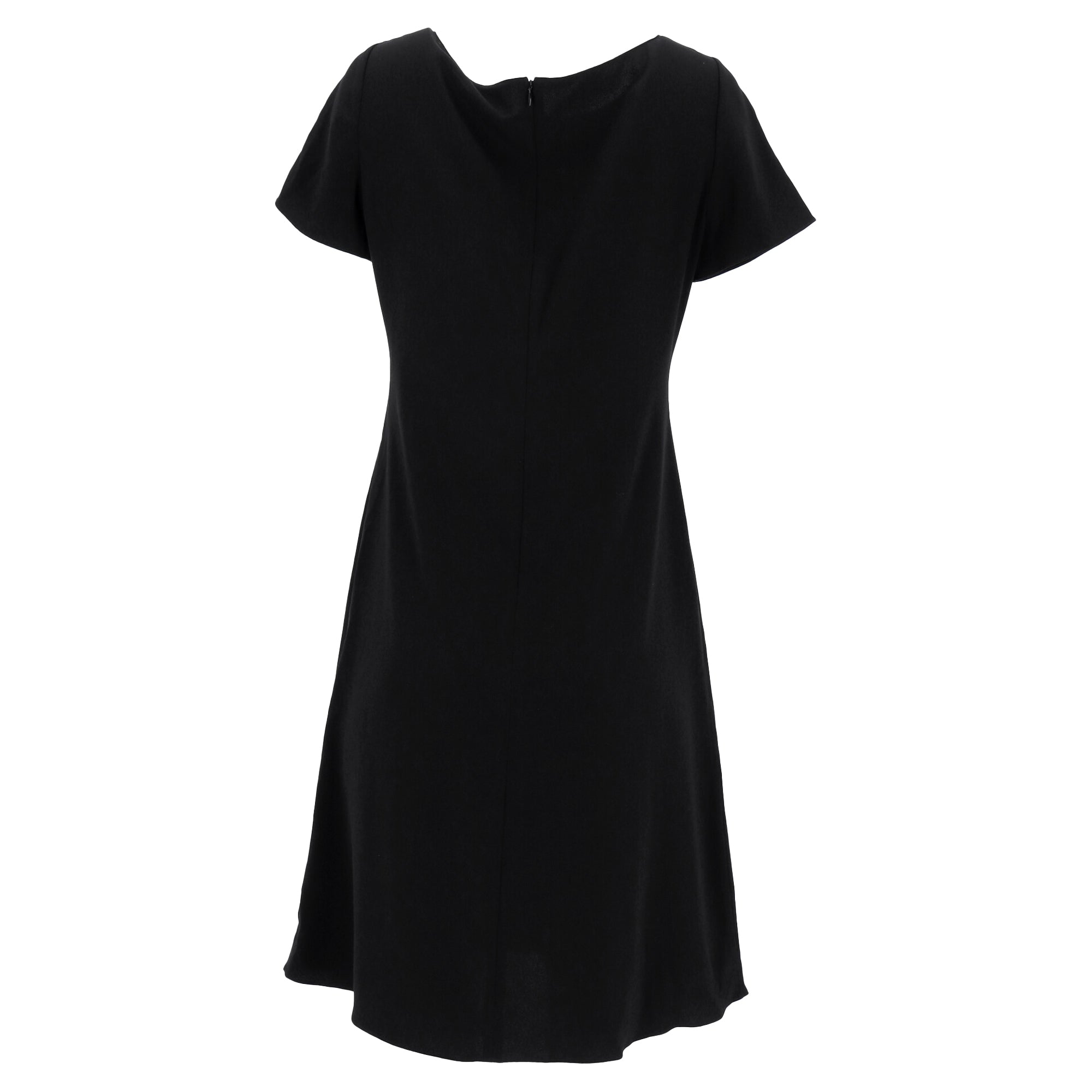 Vestido corto de manga corta color negro