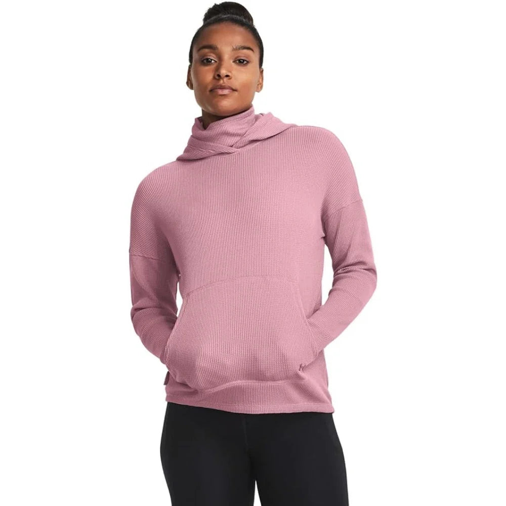 Buzo con capucha de mujer color rosado