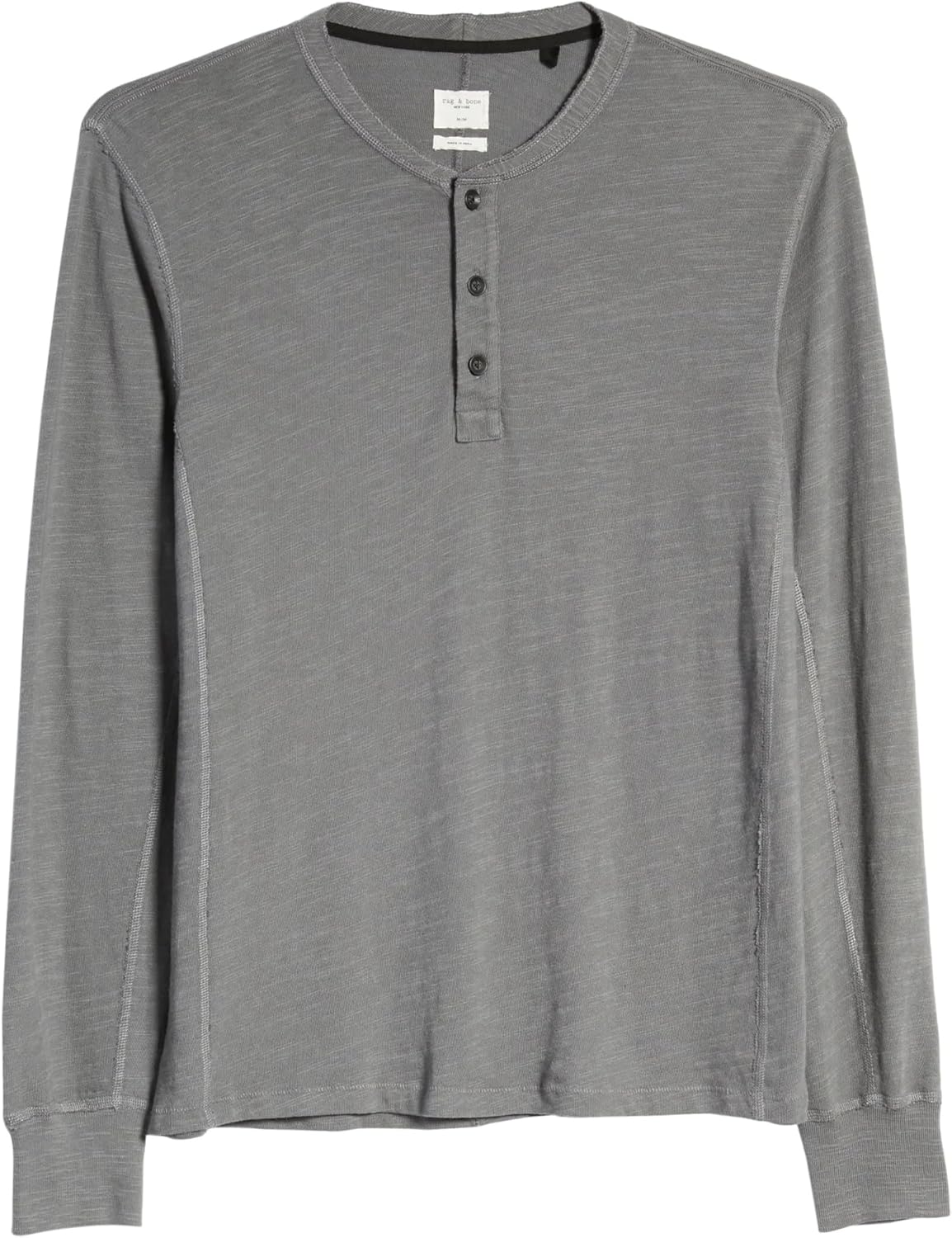 Camiseta con botones de hombre color gris oscuro
