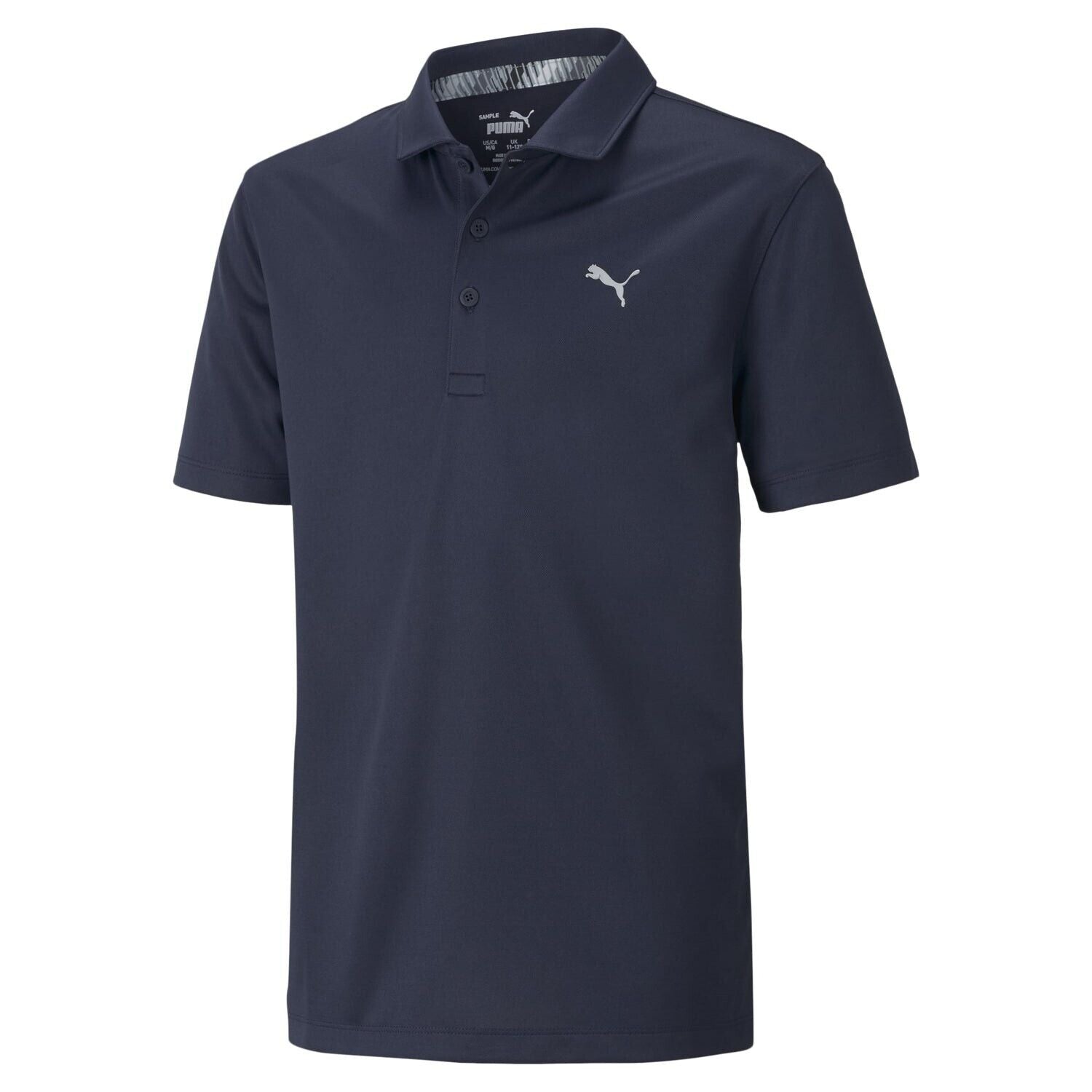 Polo infantil de manga corta color azul