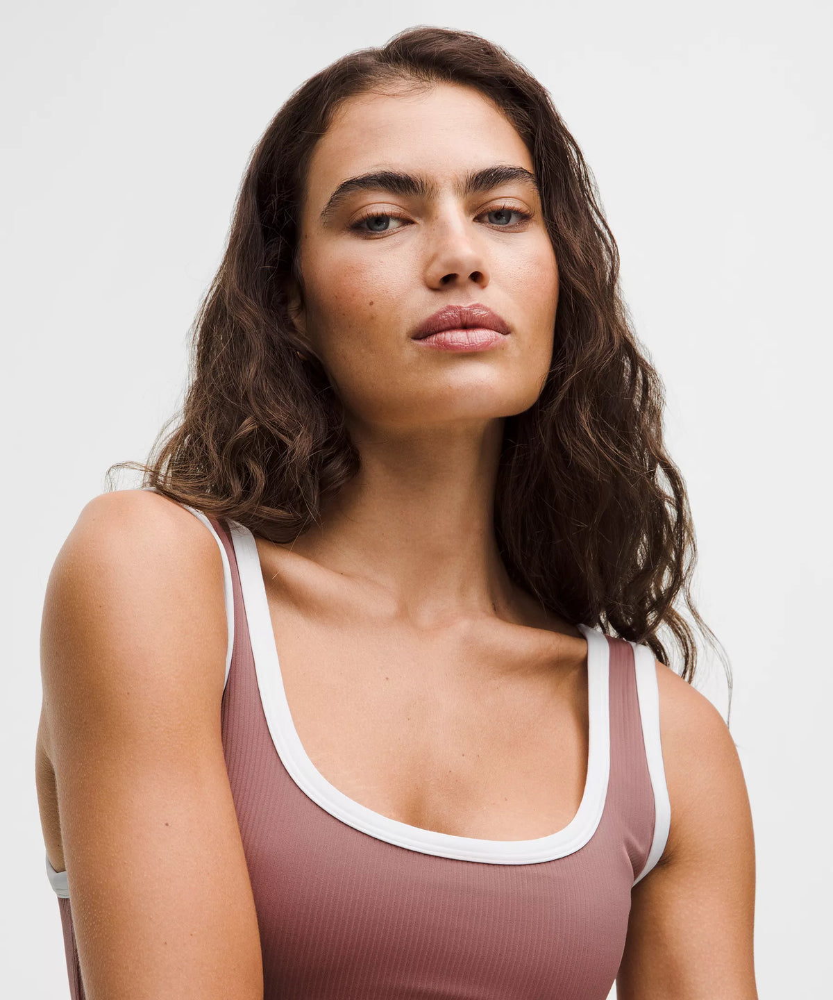 Camiseta sin mangas con tejido acanalado