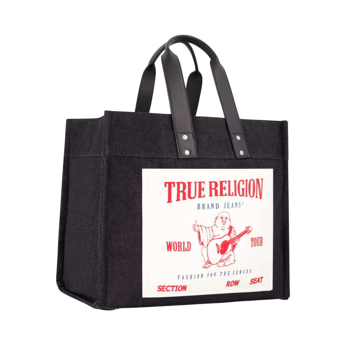 Bolso tote de mezclilla color negro