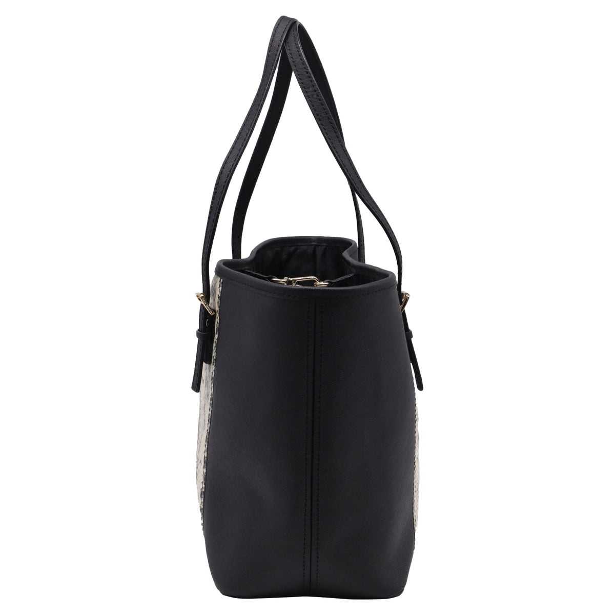 Bolso tote de cuero color negro