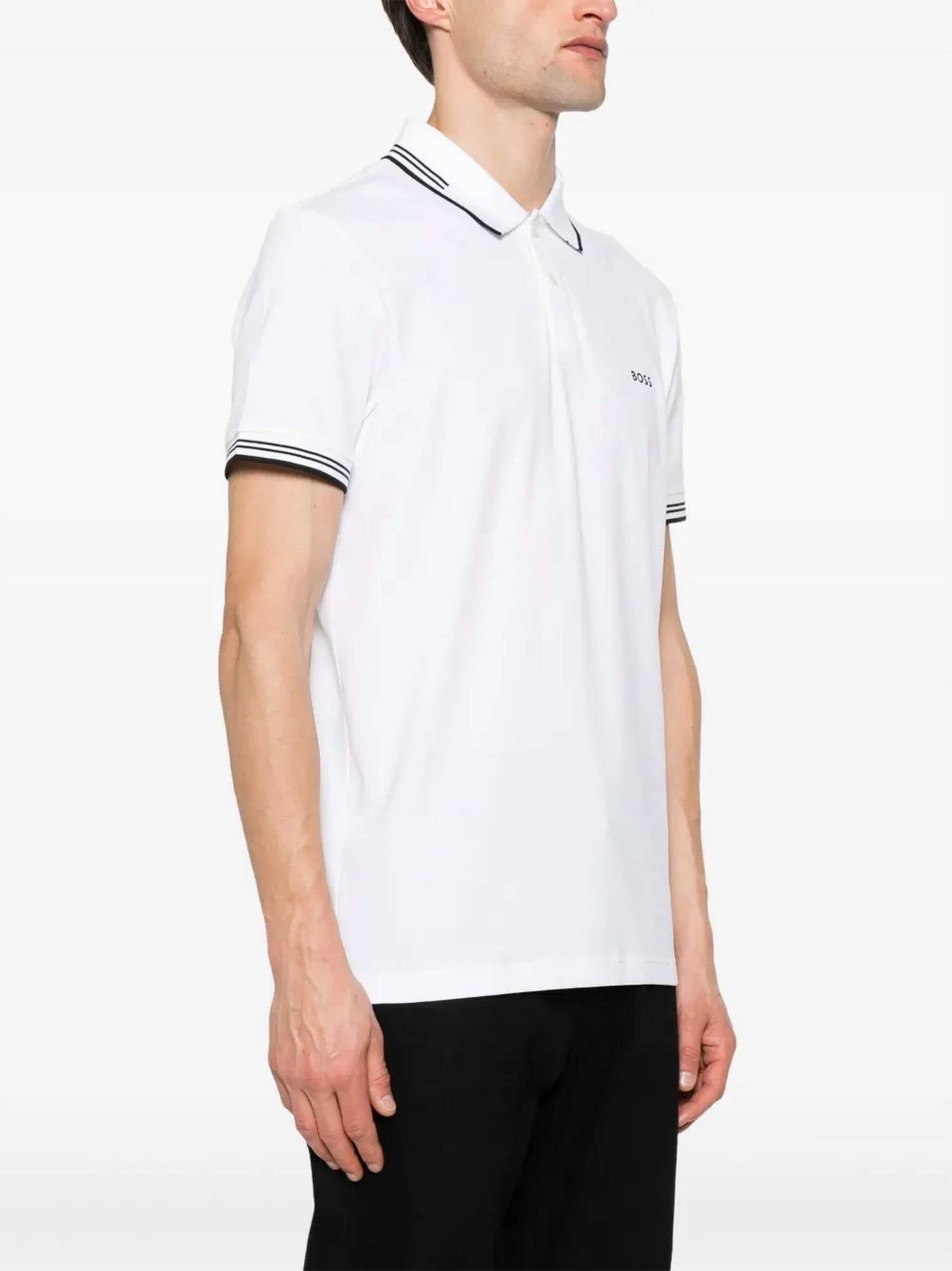 Camiseta de manga corta de corte ajustado color blanco