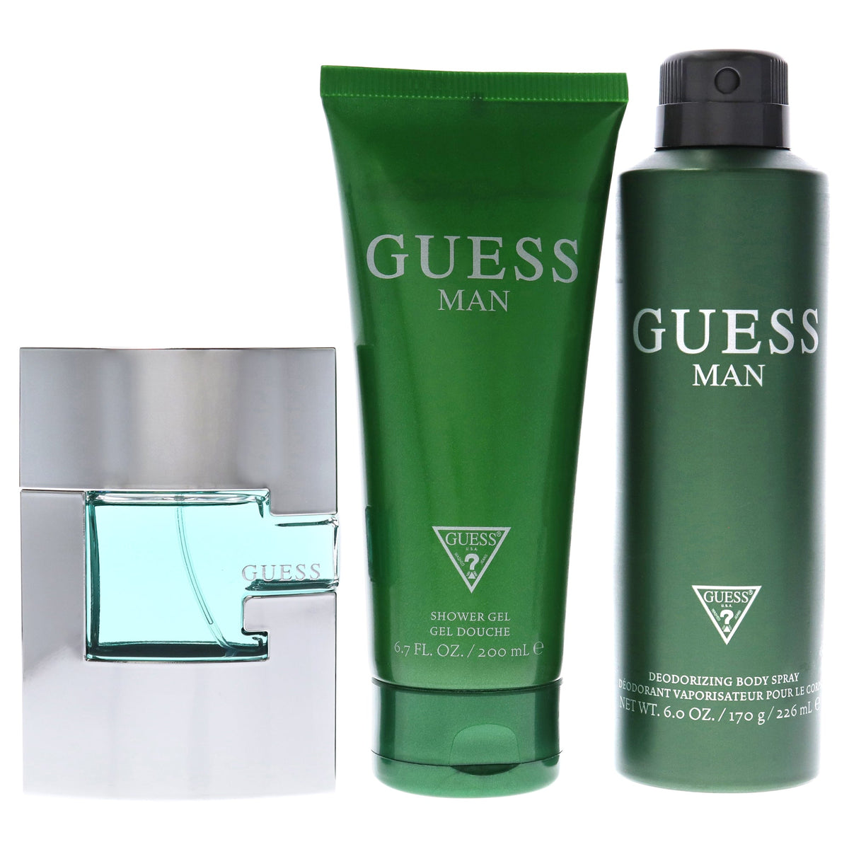 Gel de baño de hombre (3 unidades) 2,5 oz + 6 oz + 6,7 oz