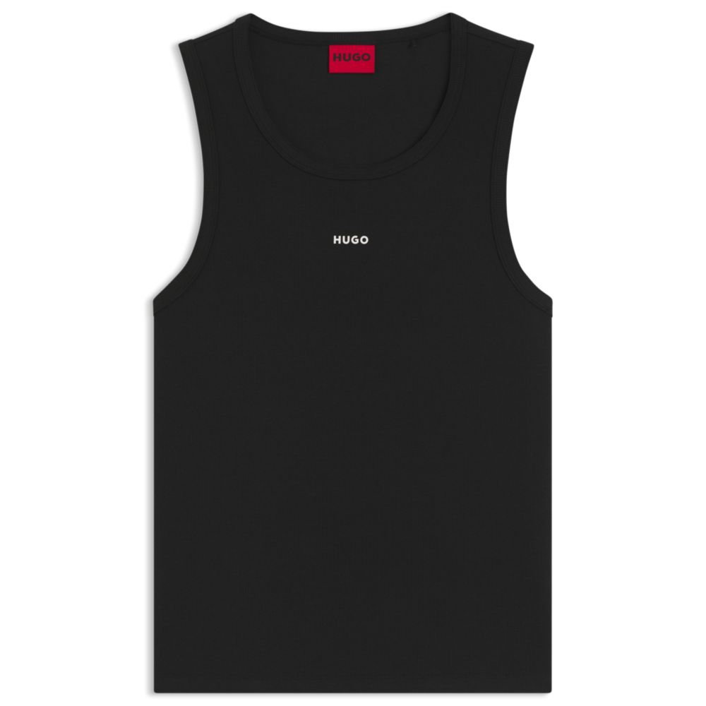 Camiseta sin mangas de algodón de corte ajustado
