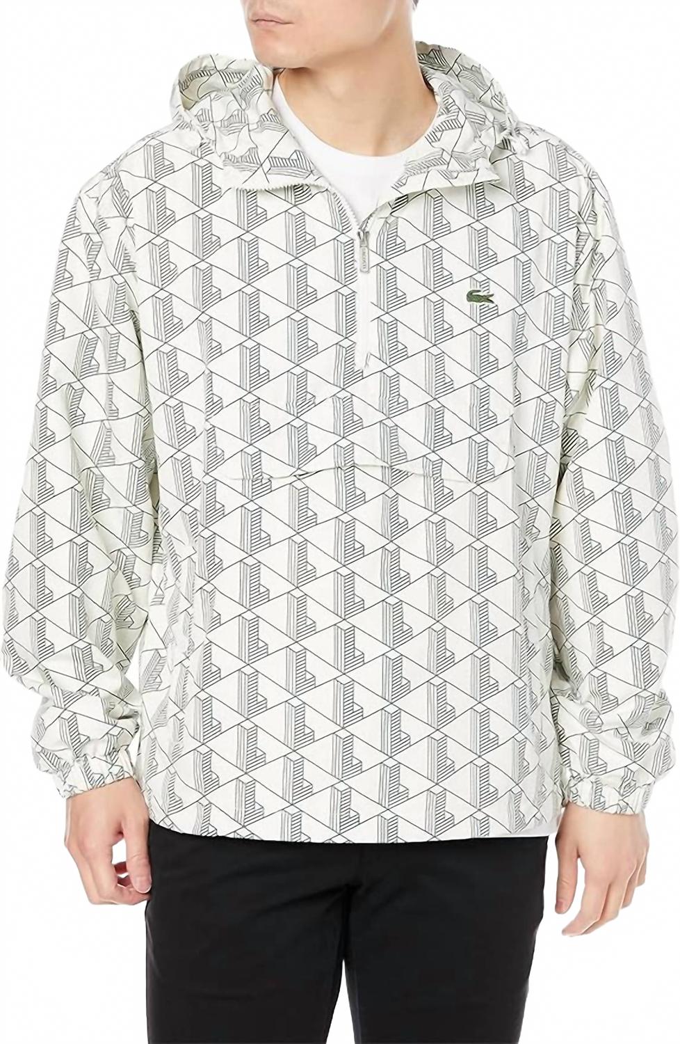 Chaqueta de hombre color blanco y verde