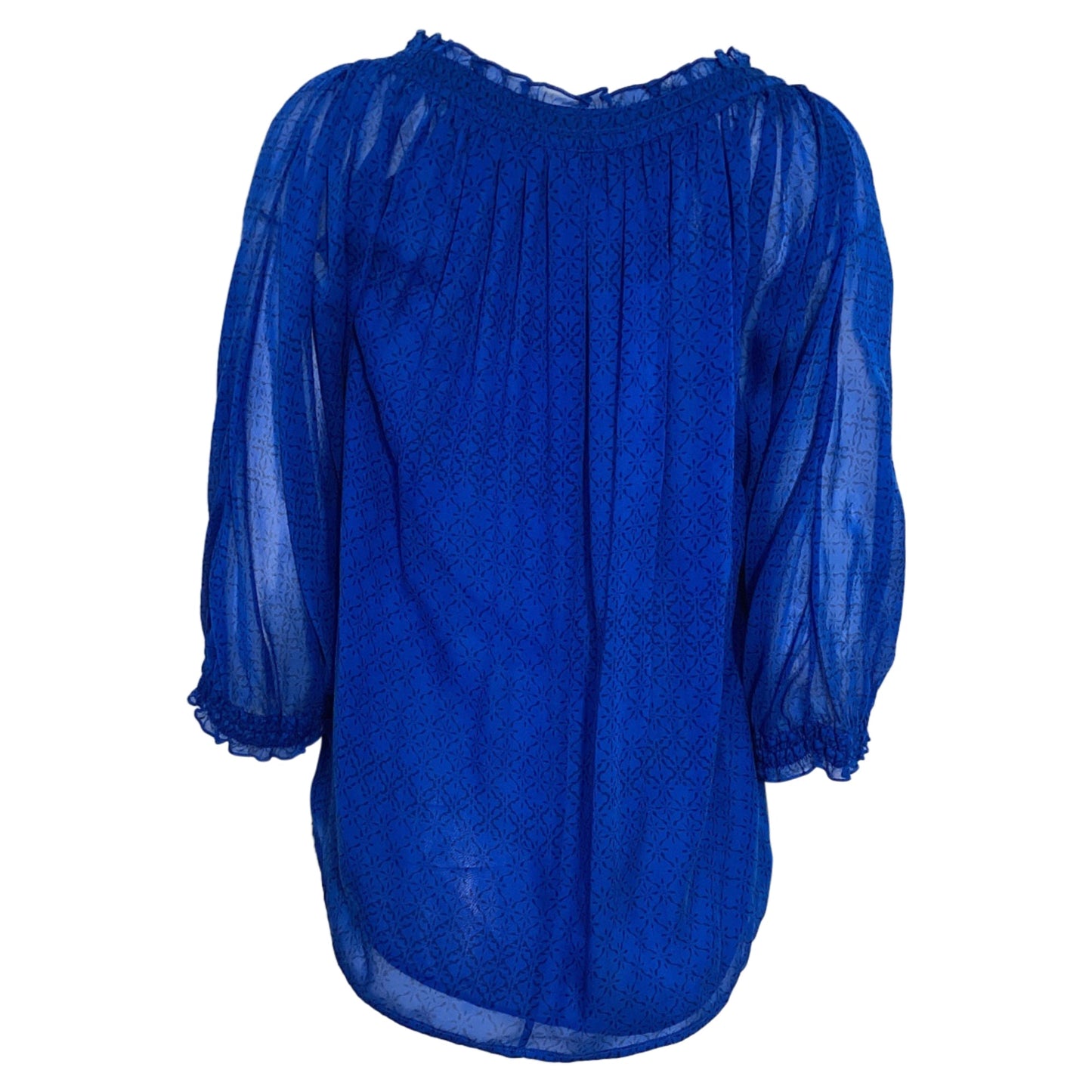 Blusa de seda color azul